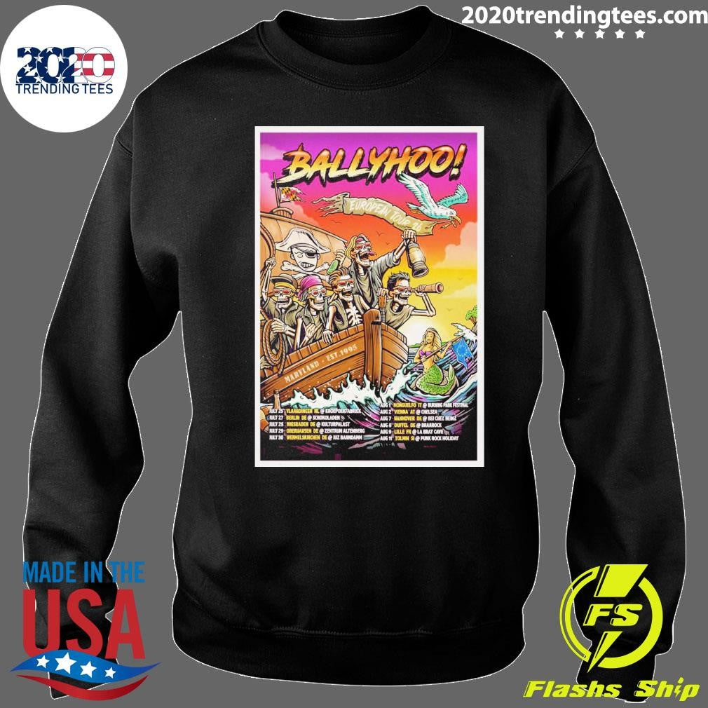 Ballyhoo Rocks European Tour 2026 Maryland EST.1995 Shirt