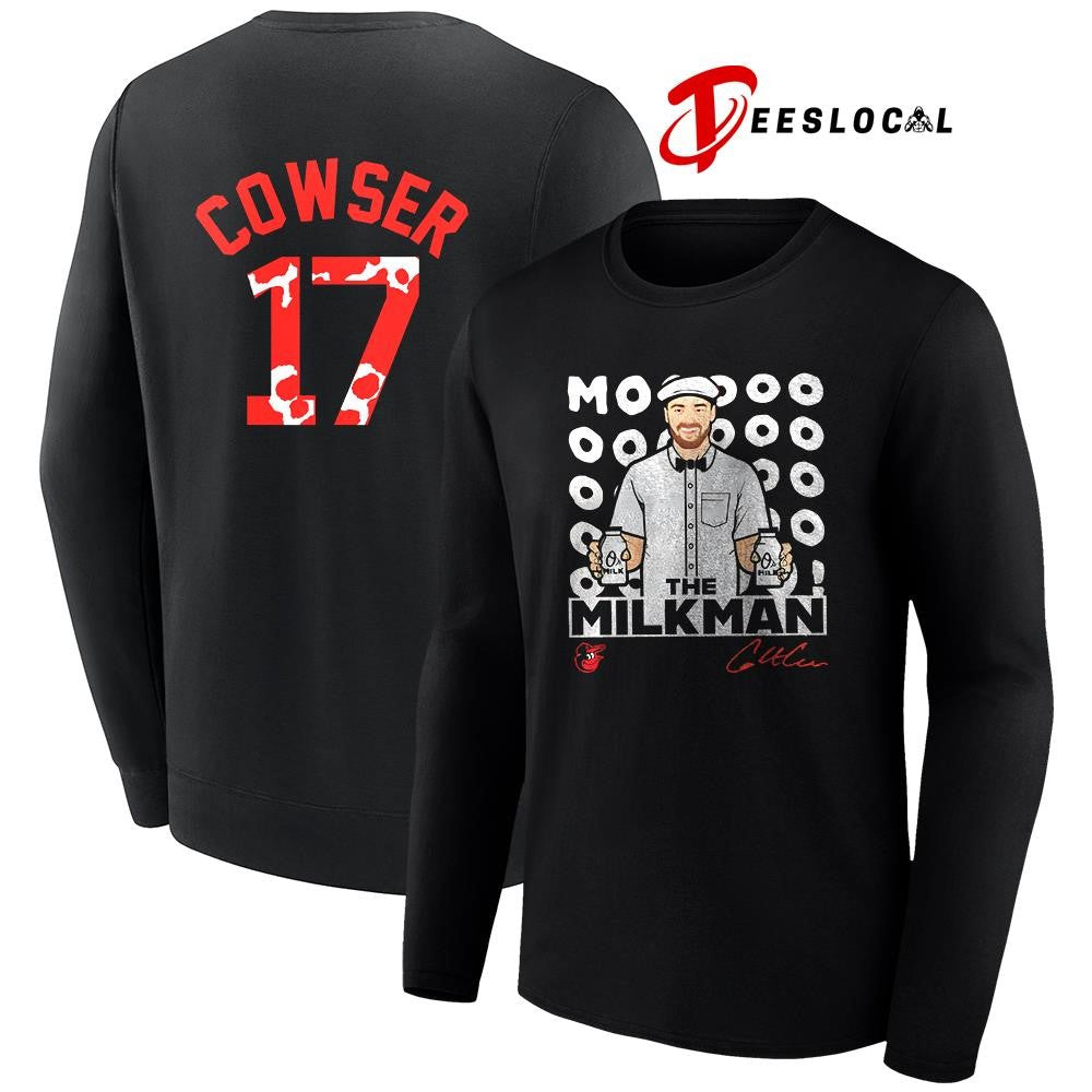 Baltimore Orioles Colton Cowser Milkman mooooo art graphic shirt