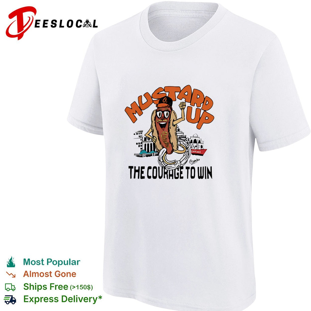 Baltimore Orioles mustard up the courage to win hot dog mascot shirt