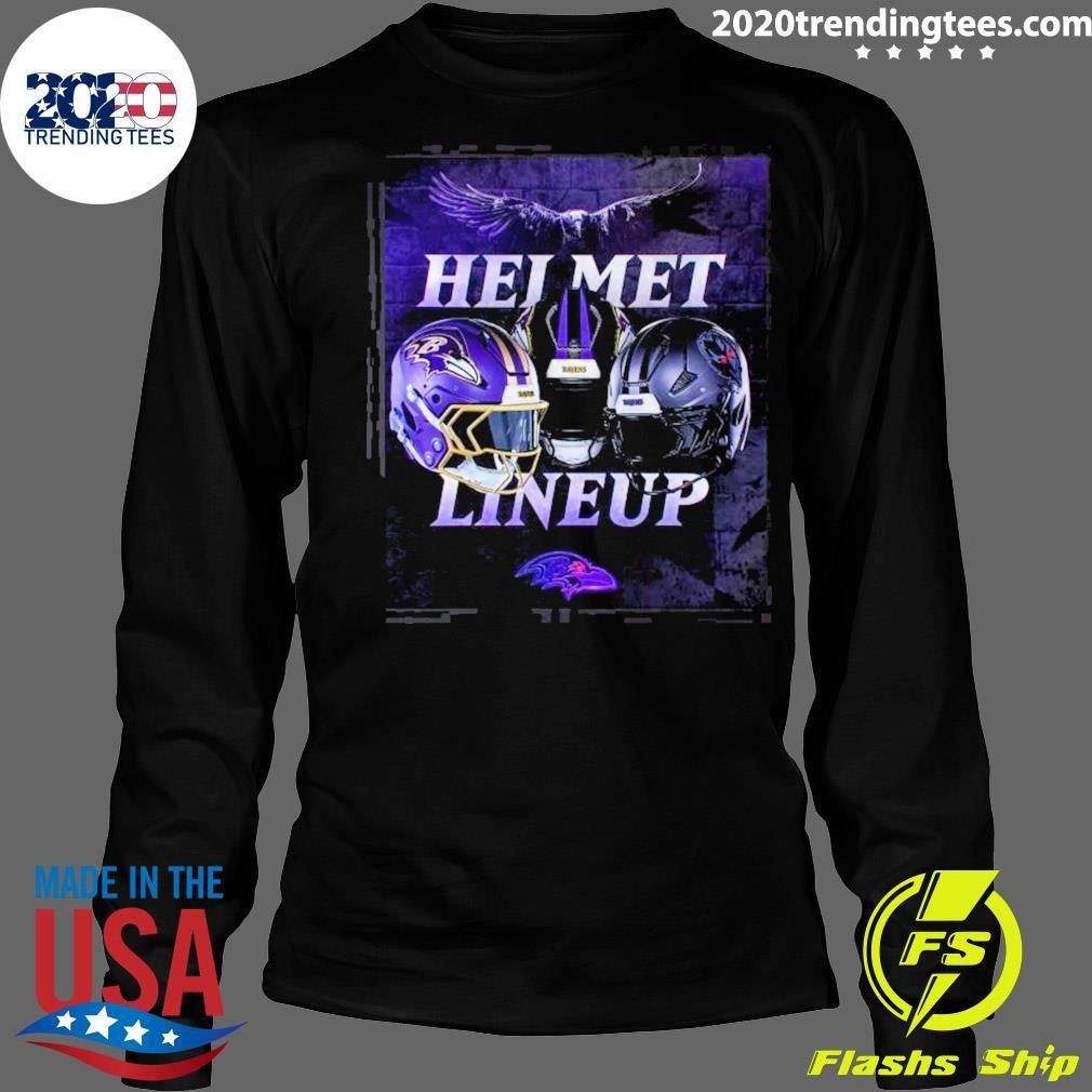 Baltimore Ravens Darkness Helmet Lineup Purple Rising 2026 Shirt