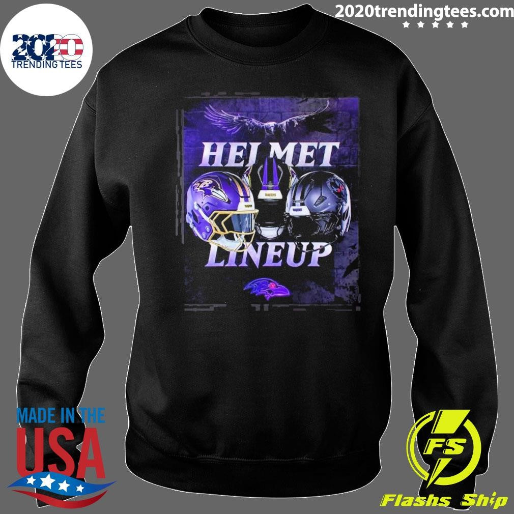 Baltimore Ravens Darkness Helmet Lineup Purple Rising 2026 Shirt