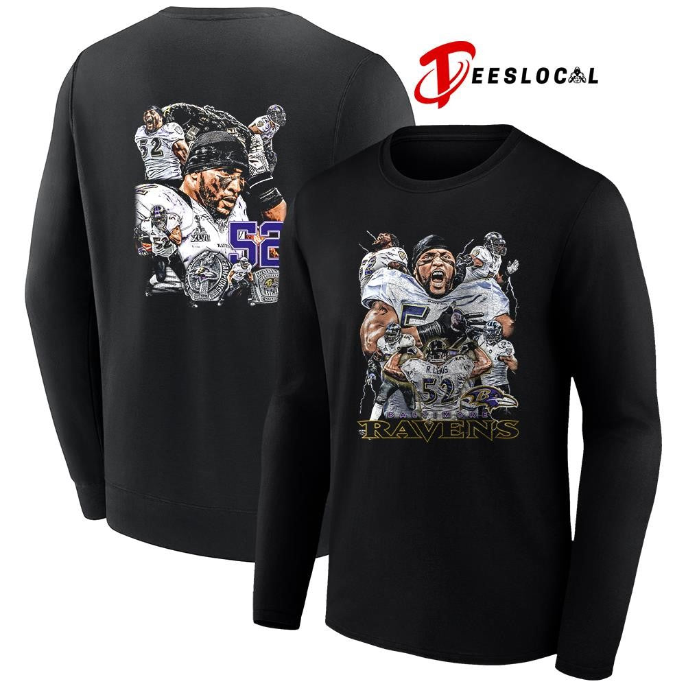 Baltimore Ravens Ray Lewis graphic signature shirt