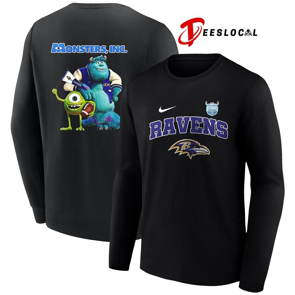 Baltimore Ravens x Monster Inc Funday cartoon shirt