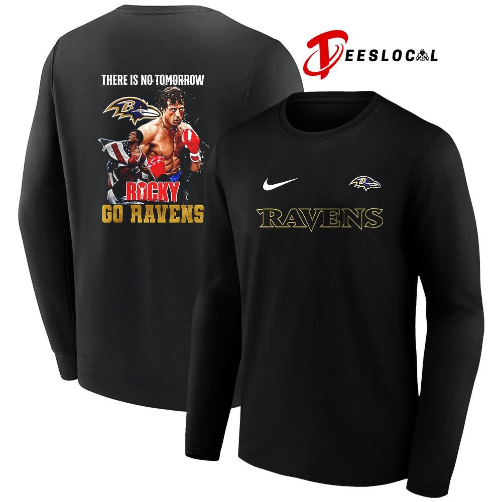 Baltimore Ravens x Rocky there is no tomorrow graphic shirt