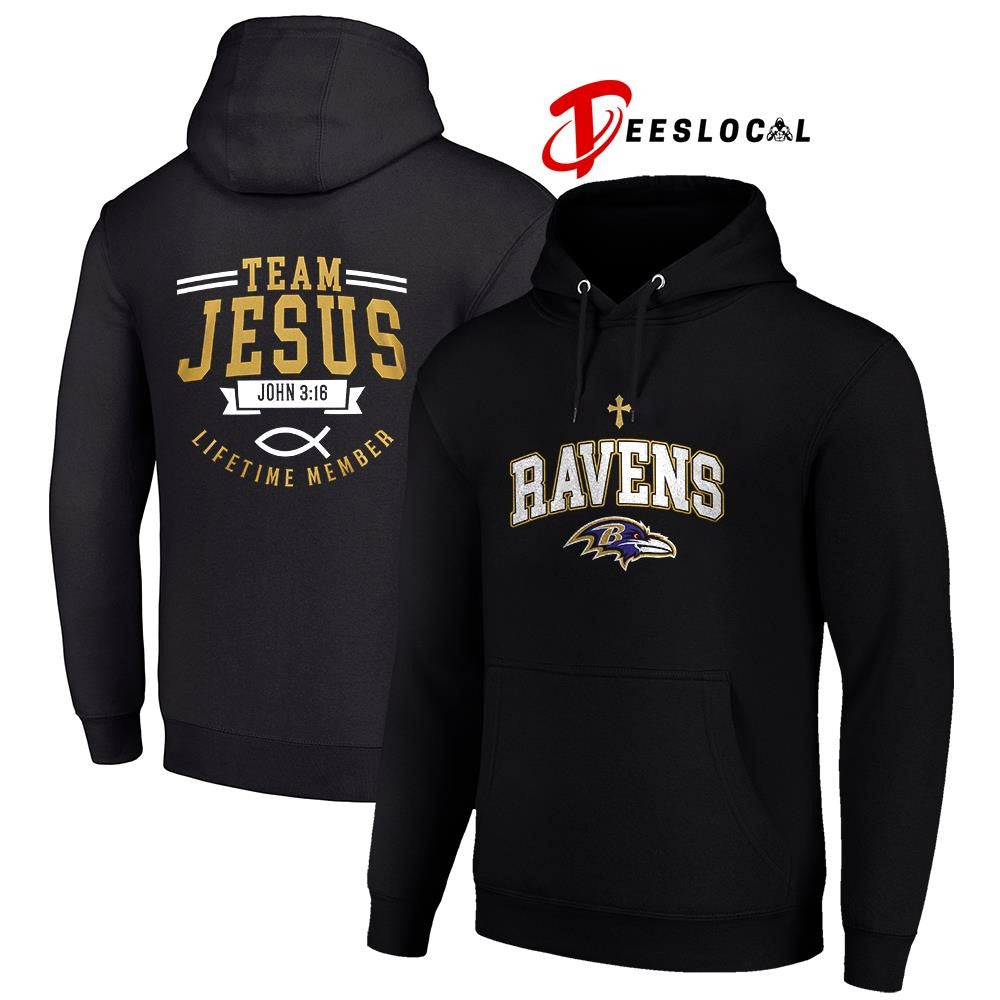 Baltimore Ravens x team Jesus lifetime member John 3 16 logo shirt