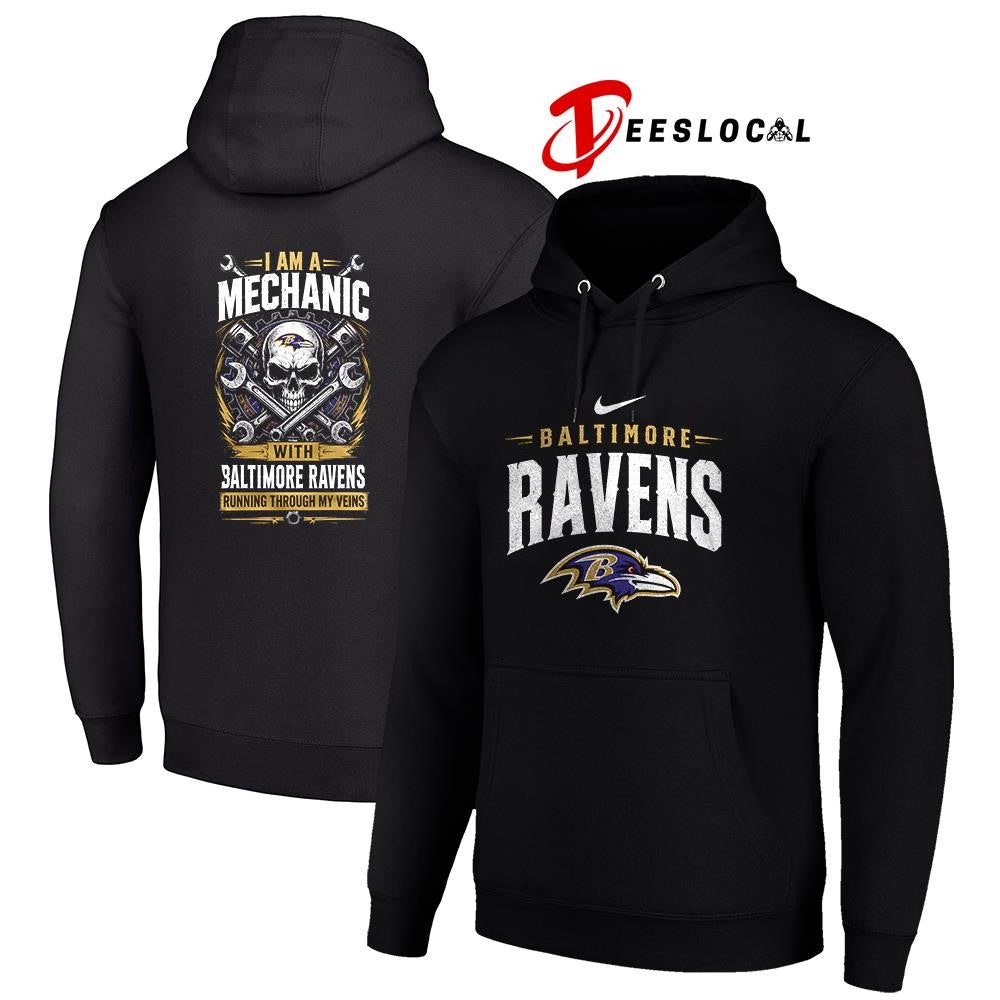 BaltimoreRavensIamamechanicrunningthroughmyveinsskeletonshirt