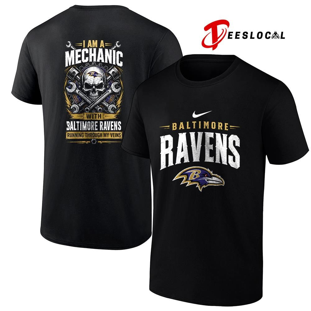 BaltimoreRavensIamamechanicrunningthroughmyveinsskeletonshirt