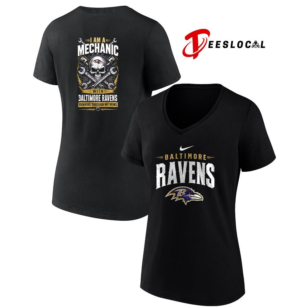 BaltimoreRavensIamamechanicrunningthroughmyveinsskeletonshirt