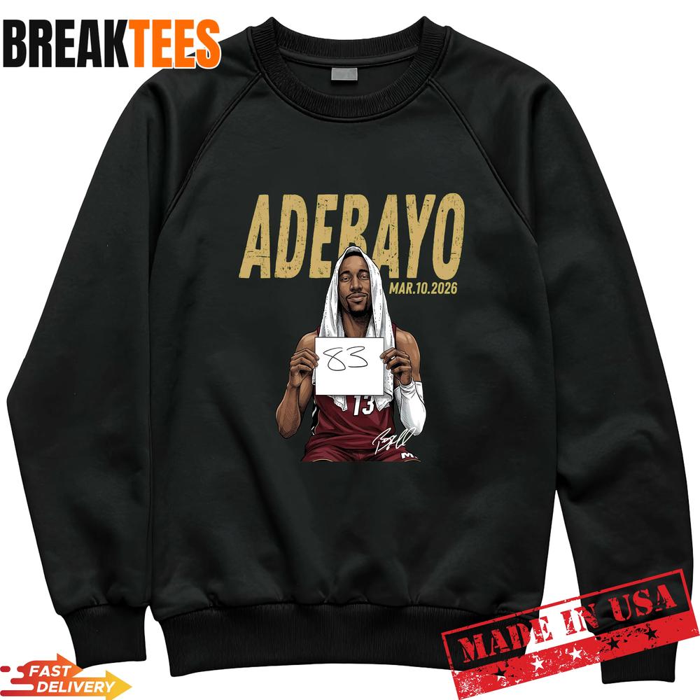 Ultimate Bam Adebayo Career High 83 Miami Basketball T-Shirt