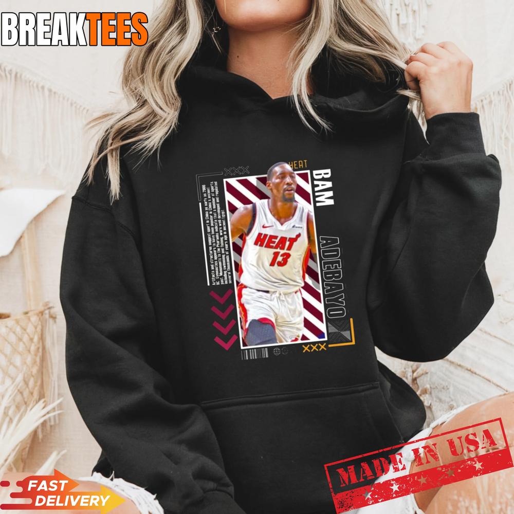 Bam Adebayo Miami Basketball Paper Poster T-Shirt