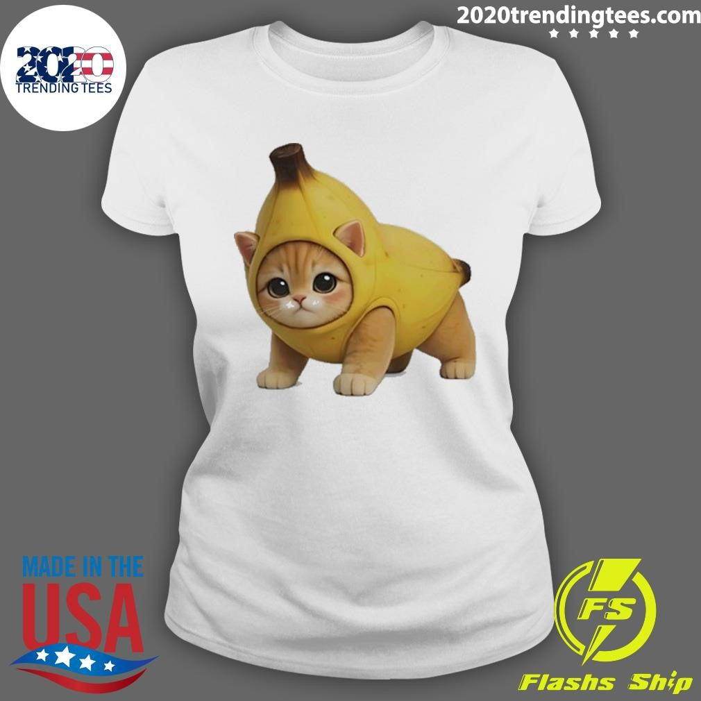 Banana Kitty Cute Funny Shirt