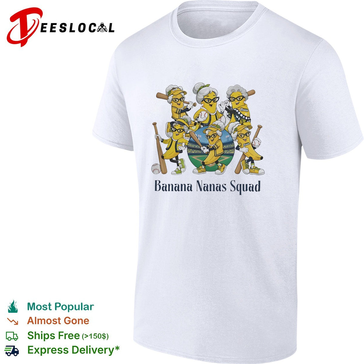 Banana Nanas Squad Savannah Bananas baseball characters shirt
