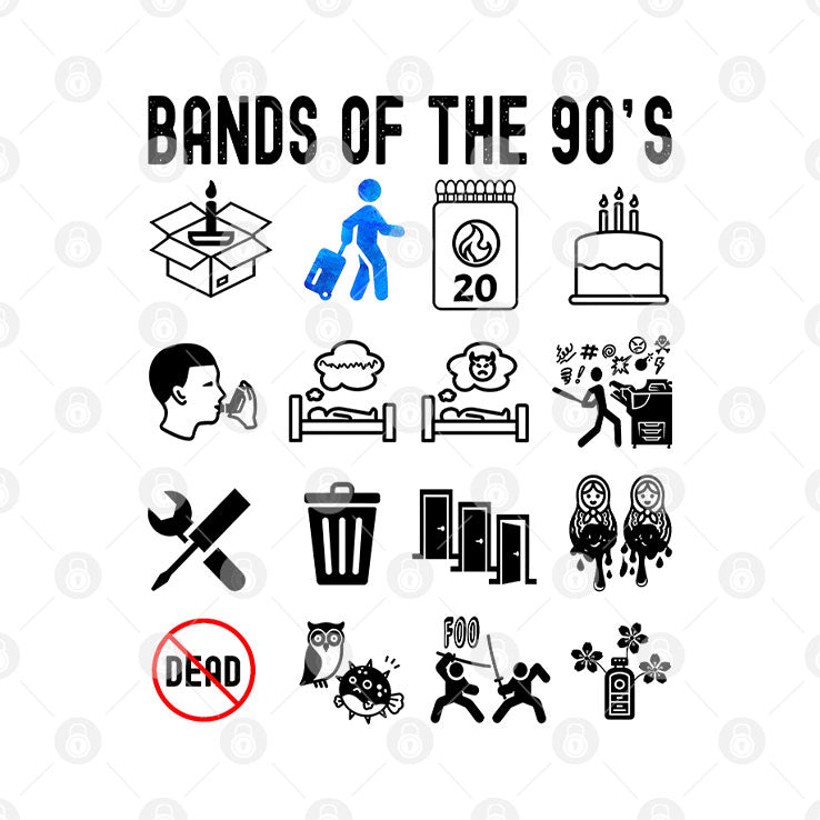 Bands Of The 90’s T Shirt