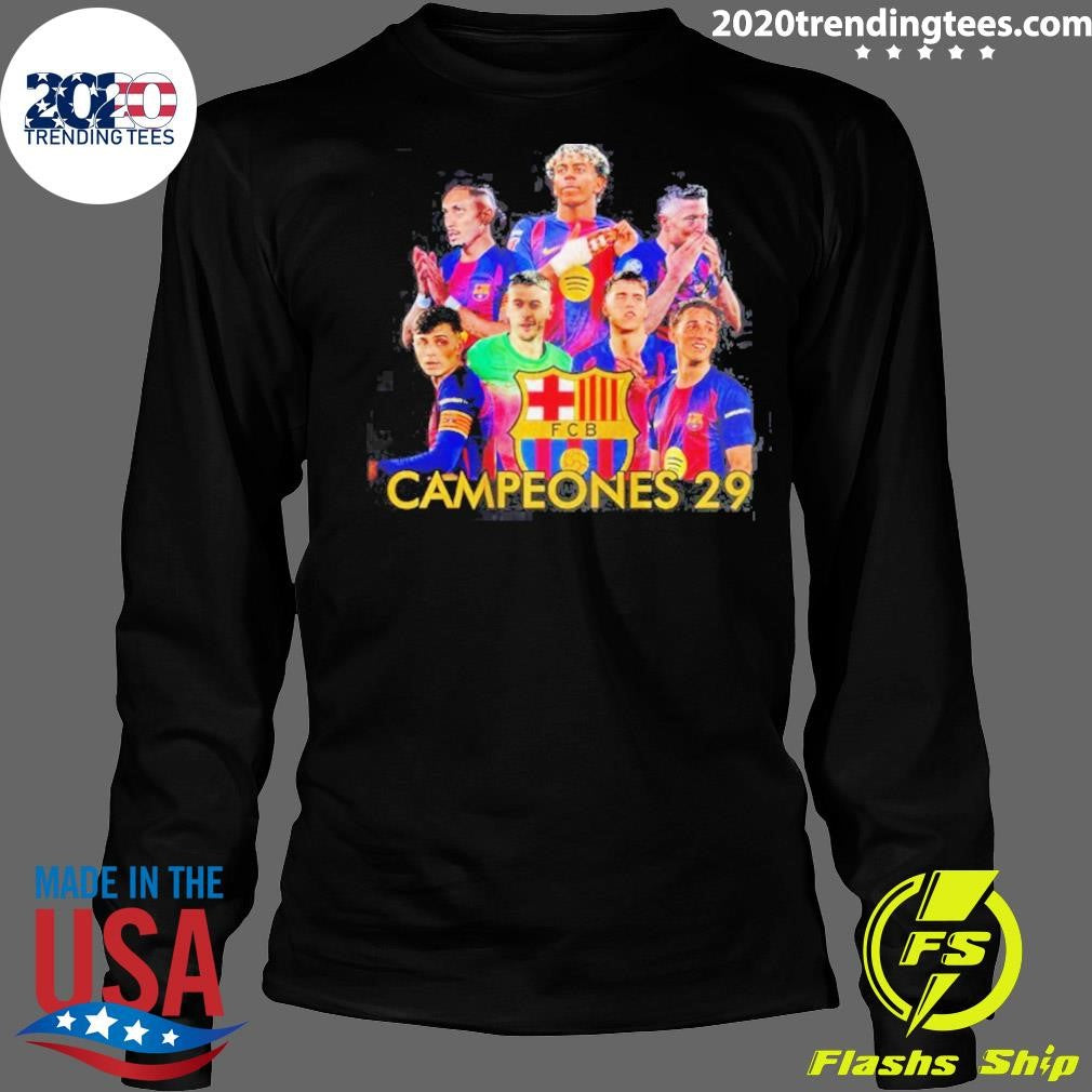 Barcelona Campeones Barca 29 2025-26 Liga 2026 Champions Shirt