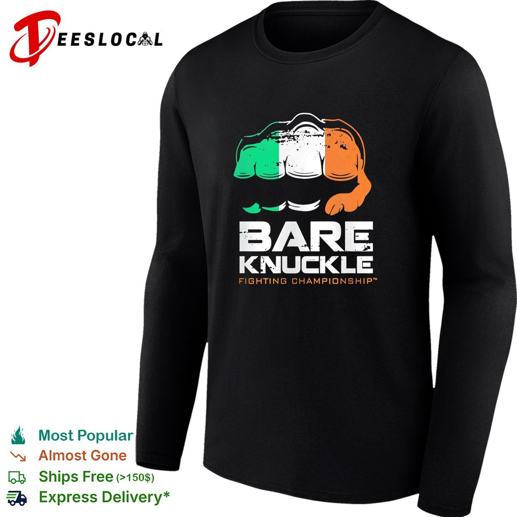 Bare knuckle fighting championship flag fist emblem shirt