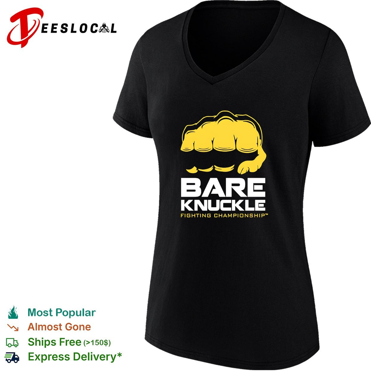 Bare knuckle fist emblem bold shirt