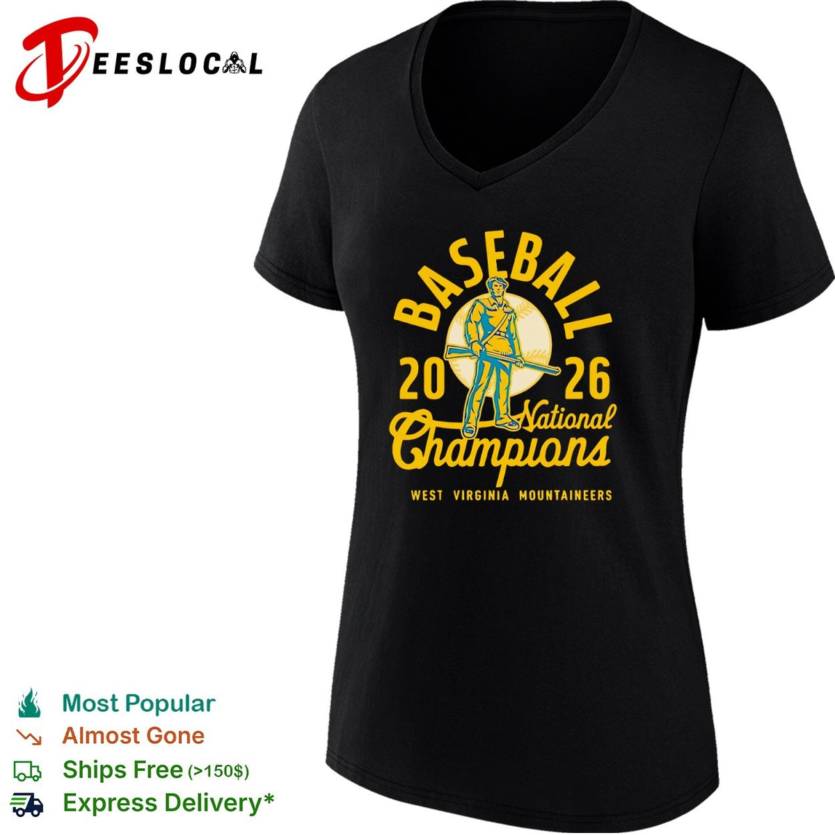 Baseball 2026 National Champions West Virginia Mountaineers shirt