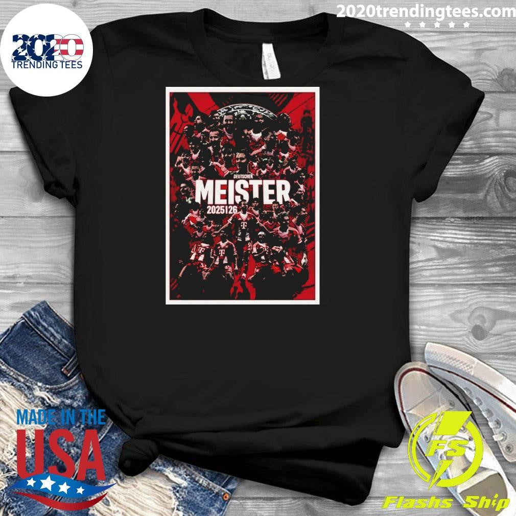 Bayern Munich FC Bundesliga Deutscher Meister 2025 2026 shirt