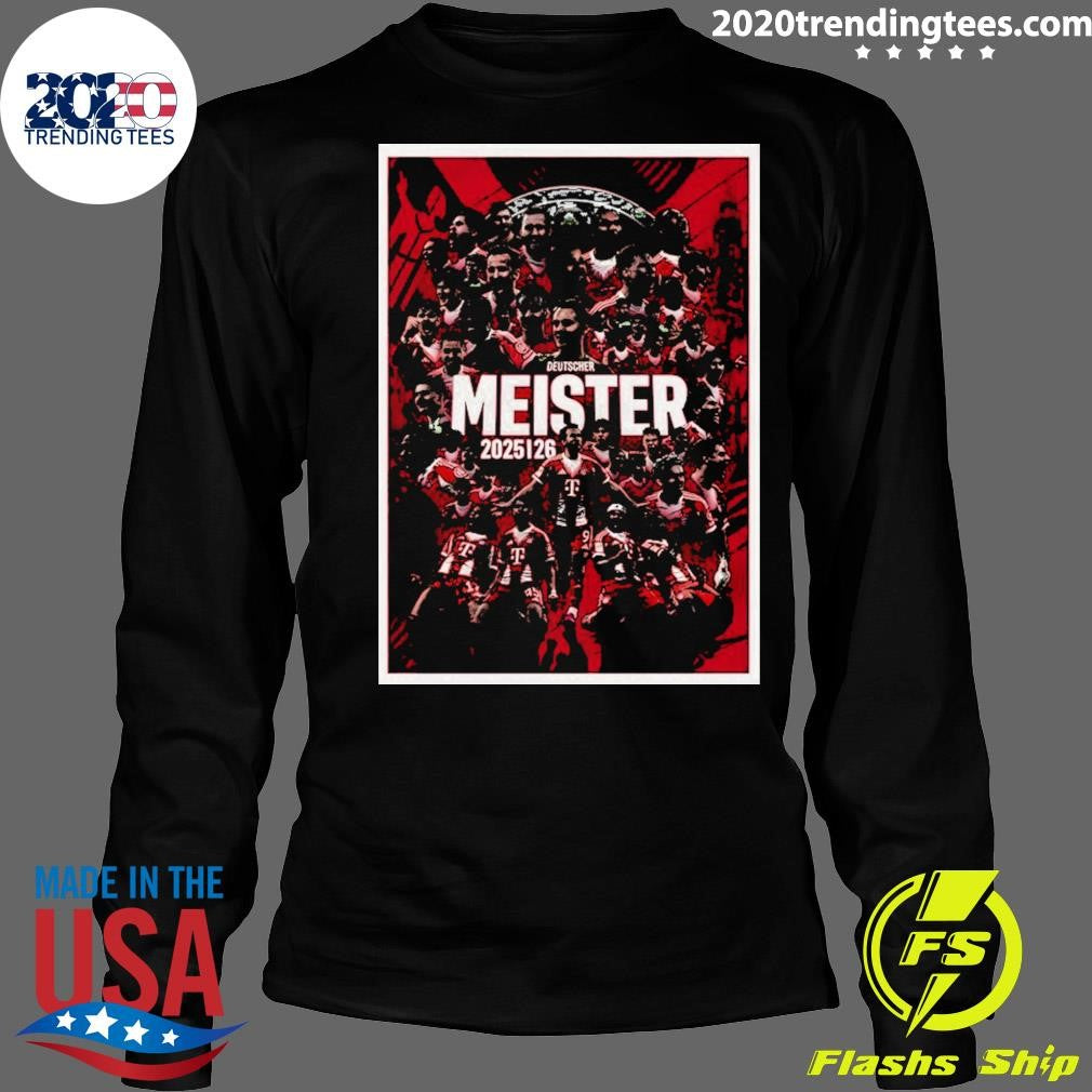 Bayern Munich FC Bundesliga Deutscher Meister 2025 2026 shirt