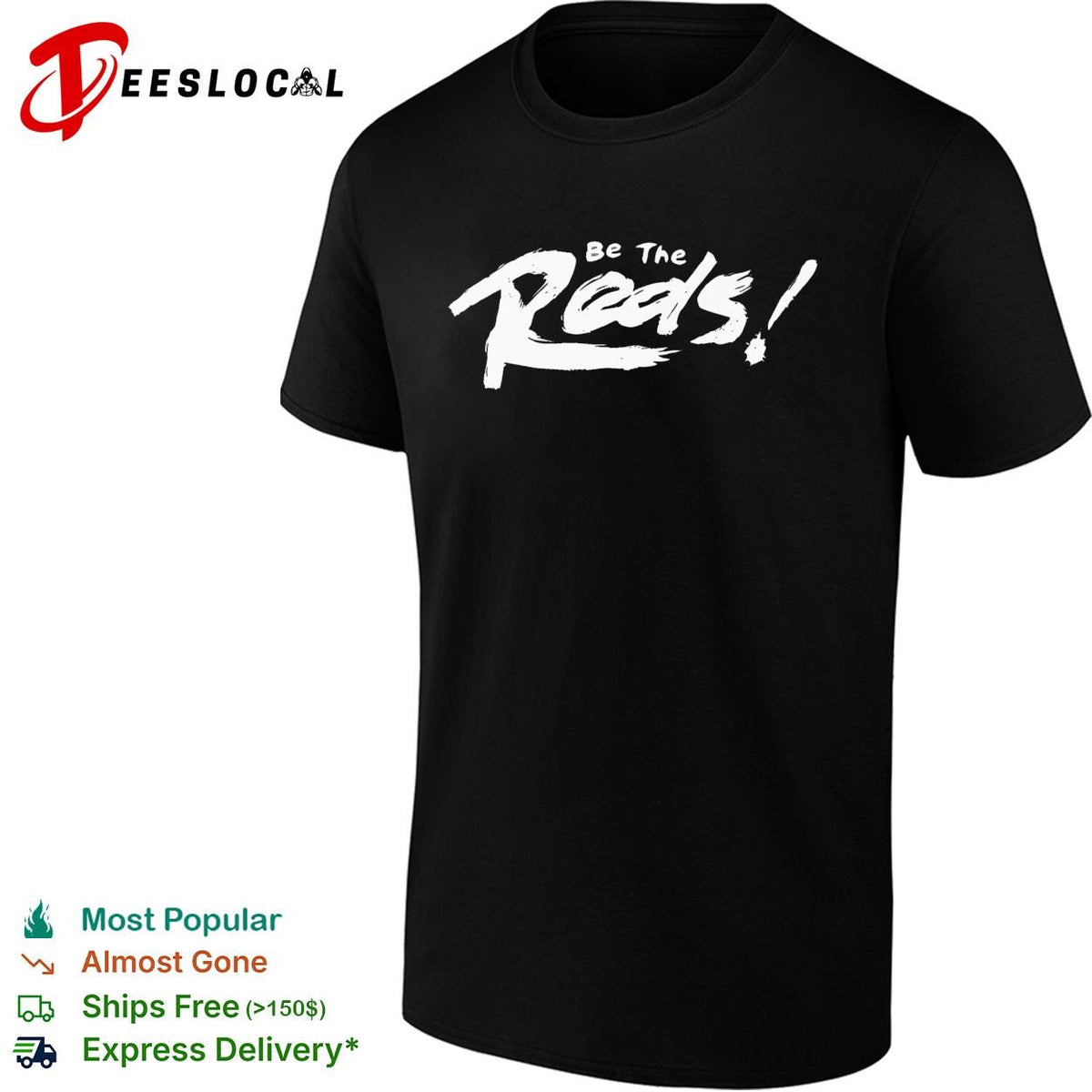 Be the Reds bold brushstroke rally text sports shirt