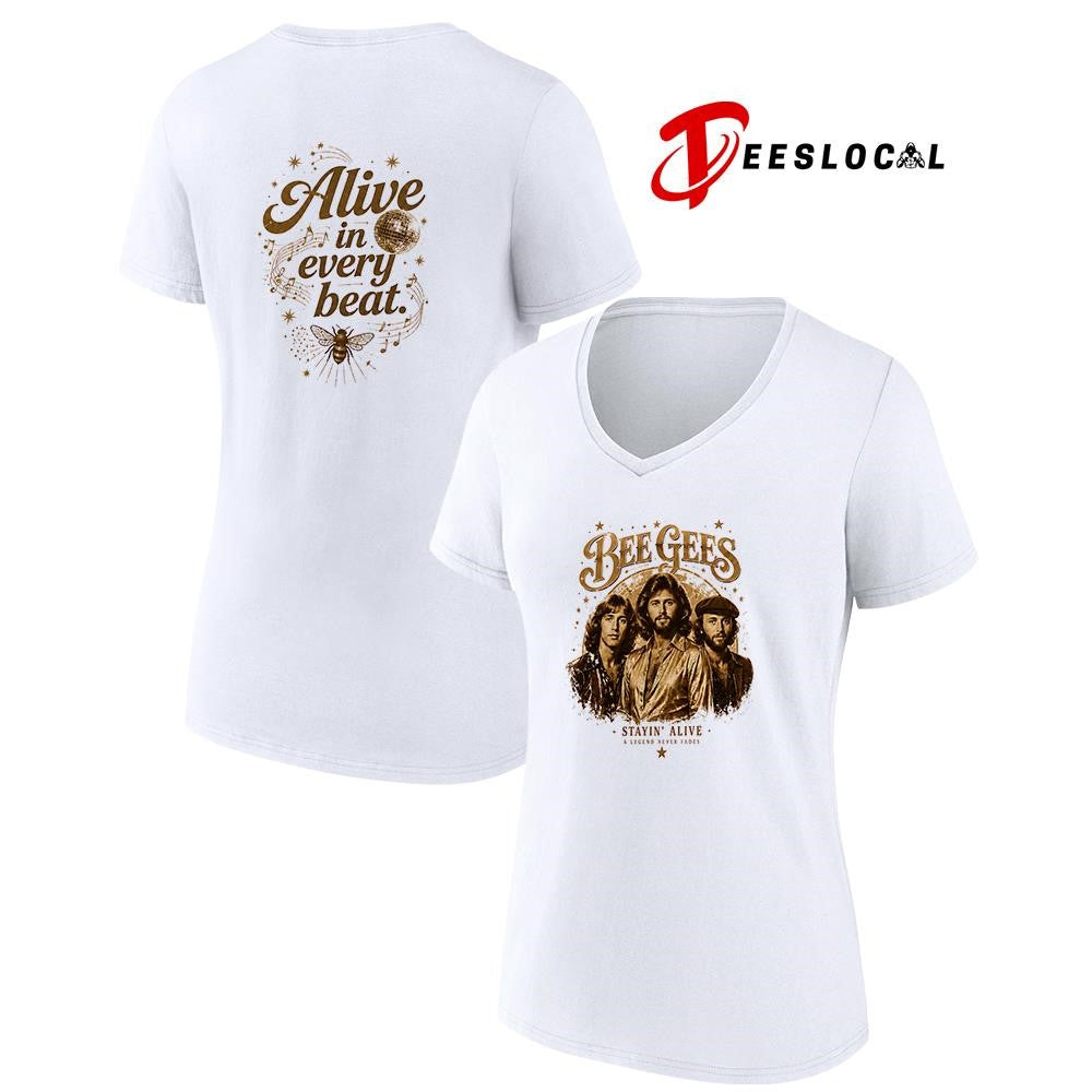 Bee Gees stayin’ alive a legend never fades alive in every beat shirt