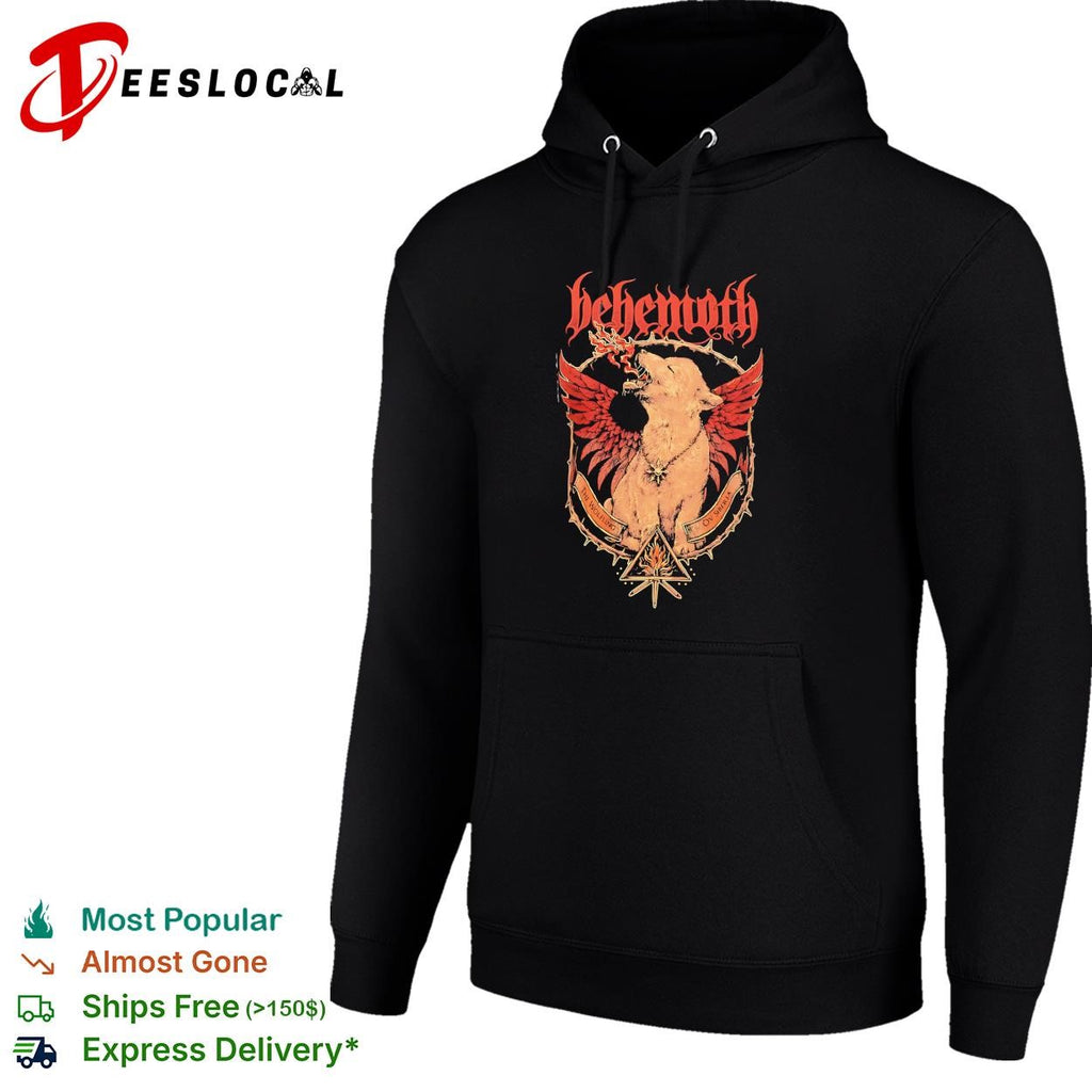 Behemoth The Wolfling Ov Siberia Fire Wings Wolf Sun Sigil Black Metal Music shirt