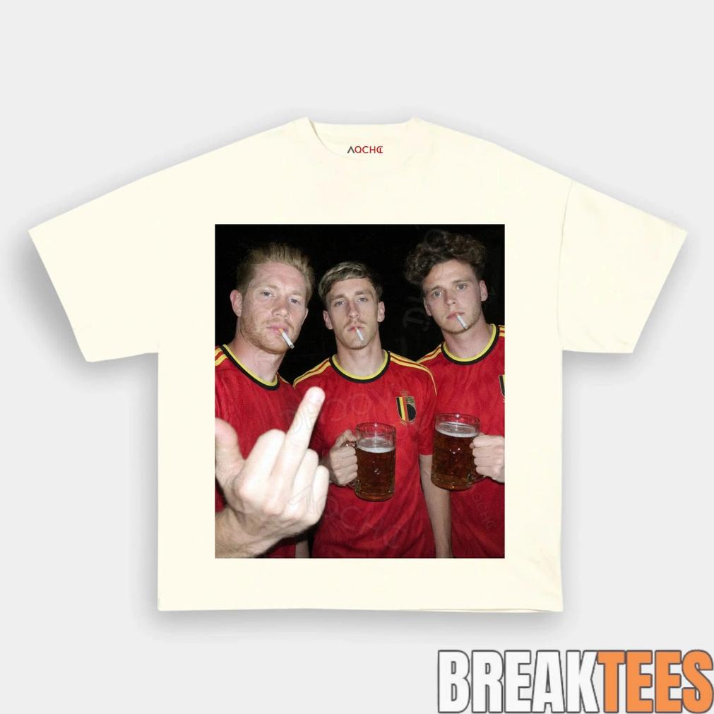 Belgian Afterparty Trio Drunk Smoke Middle Finger Tee