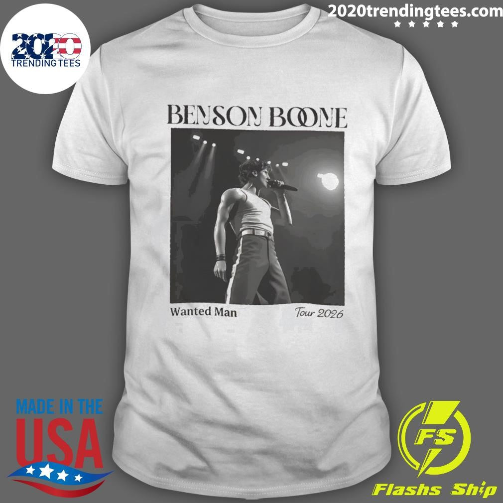 Benson Boone Wanted Man Concert Tour 2026 Shirt