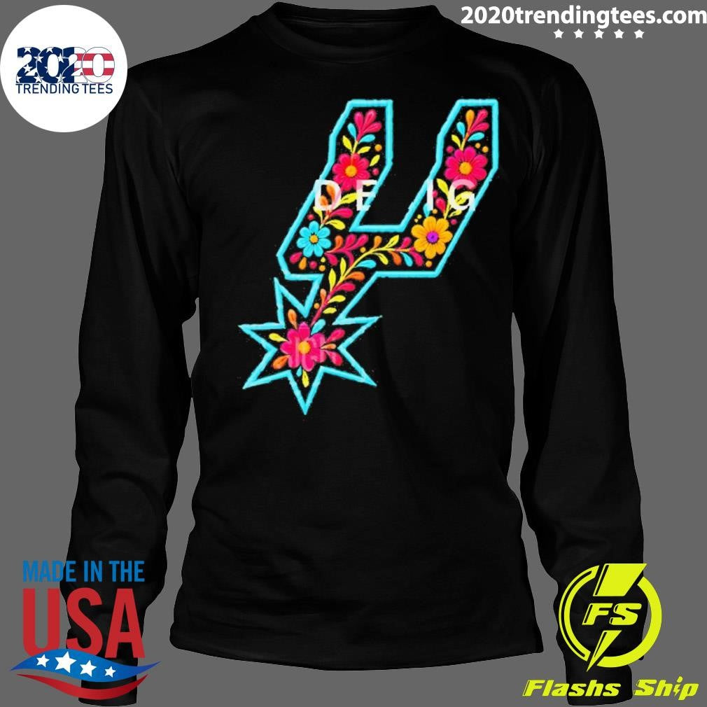 Spurs Logo Floral San Antonio Spurs Basketball Nba 2026 Shirt