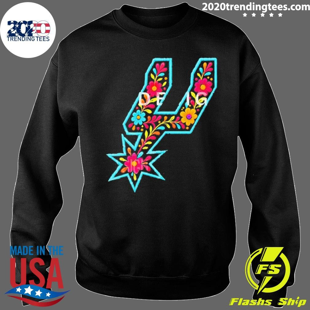 Spurs Logo Floral San Antonio Spurs Basketball Nba 2026 Shirt