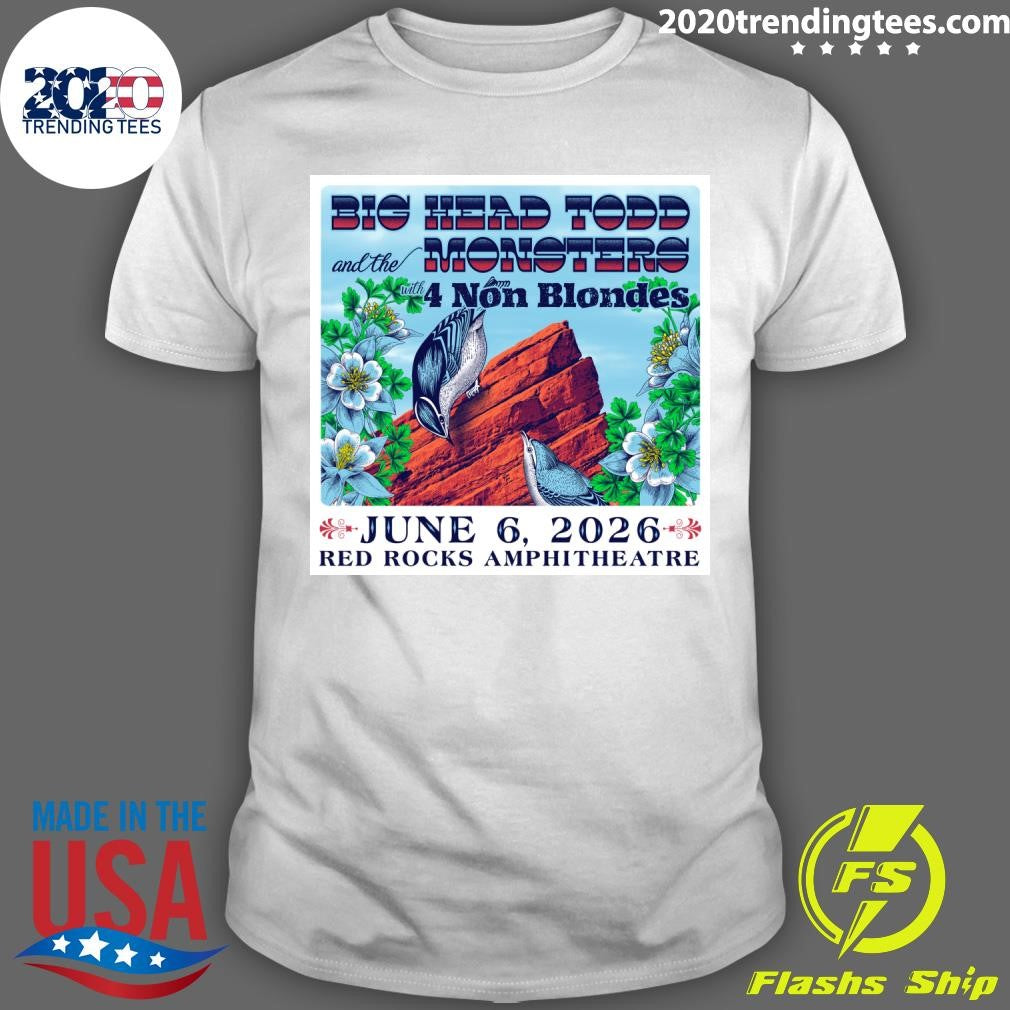 Big Head Todd & the Monsters June 6, 2026 Red Rocks Amphitheatre Morrison, CO Shirt