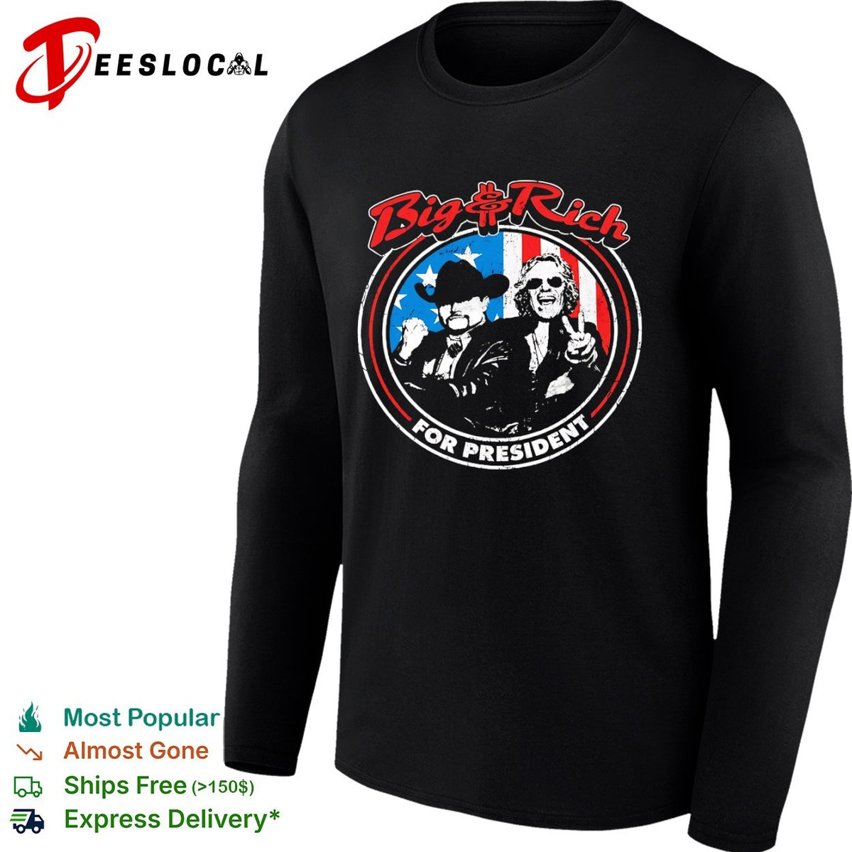 Big and Rich for president country music duo shirt