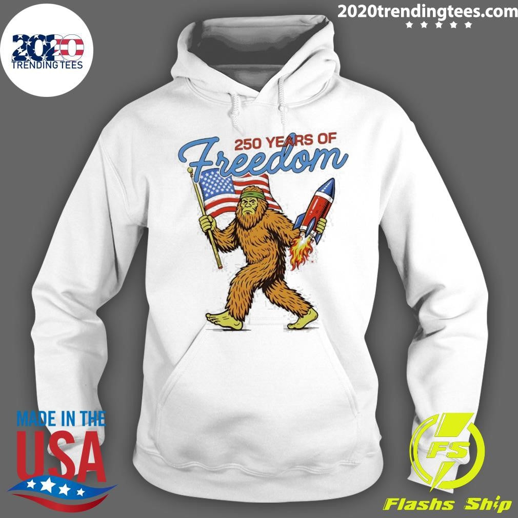 Bigfoot 250 Years Of Freedom American Flag Shirt
