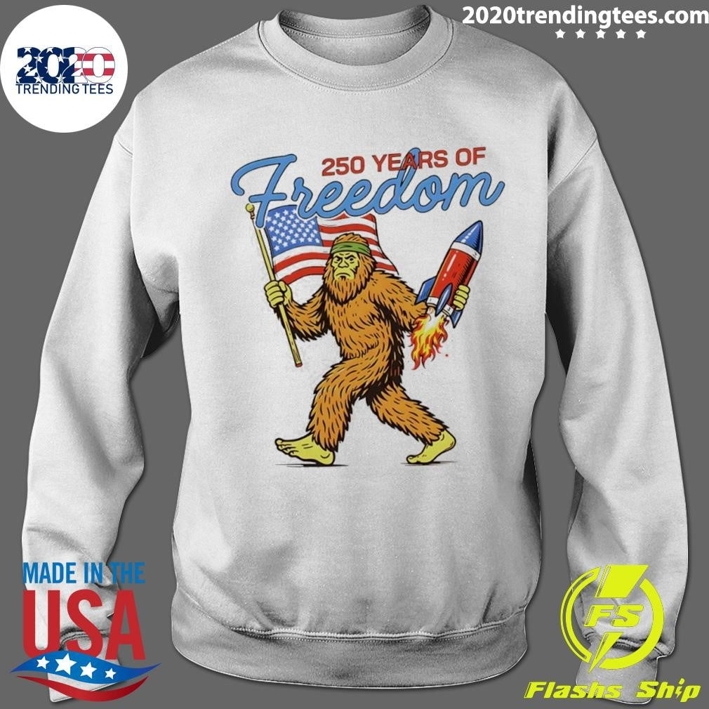 Bigfoot 250 Years Of Freedom American Flag Shirt
