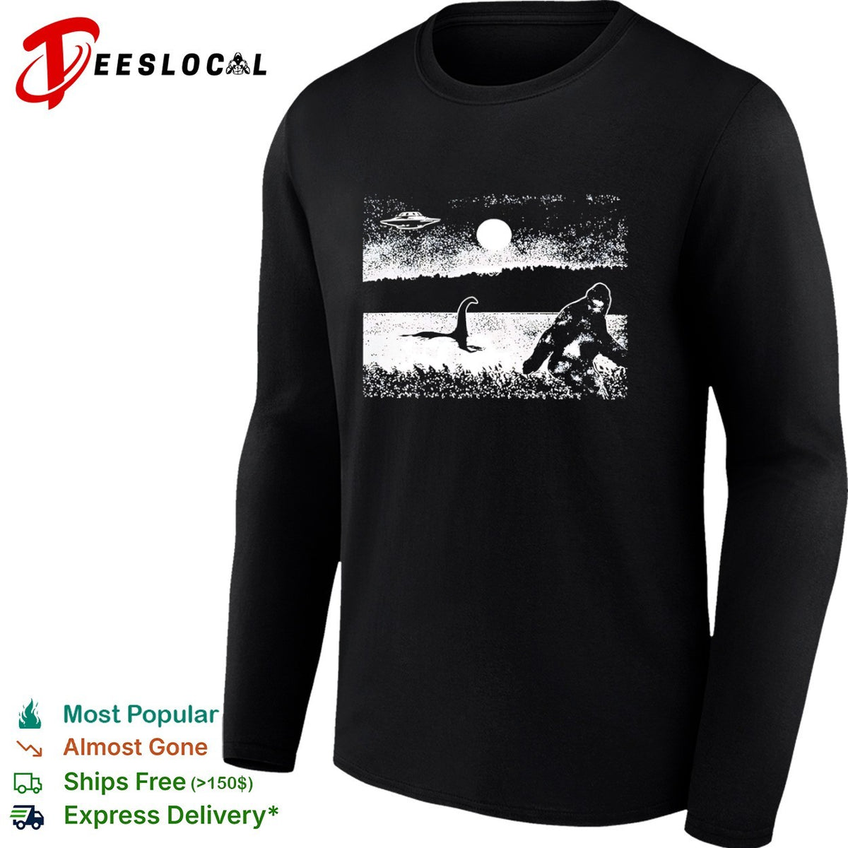 Bigfoot Nessie UFO Oneoutdoorlive paranormal mystery cryptid creature nature shirt
