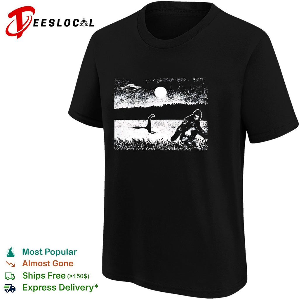 Bigfoot Nessie UFO Oneoutdoorlive paranormal mystery cryptid creature nature shirt