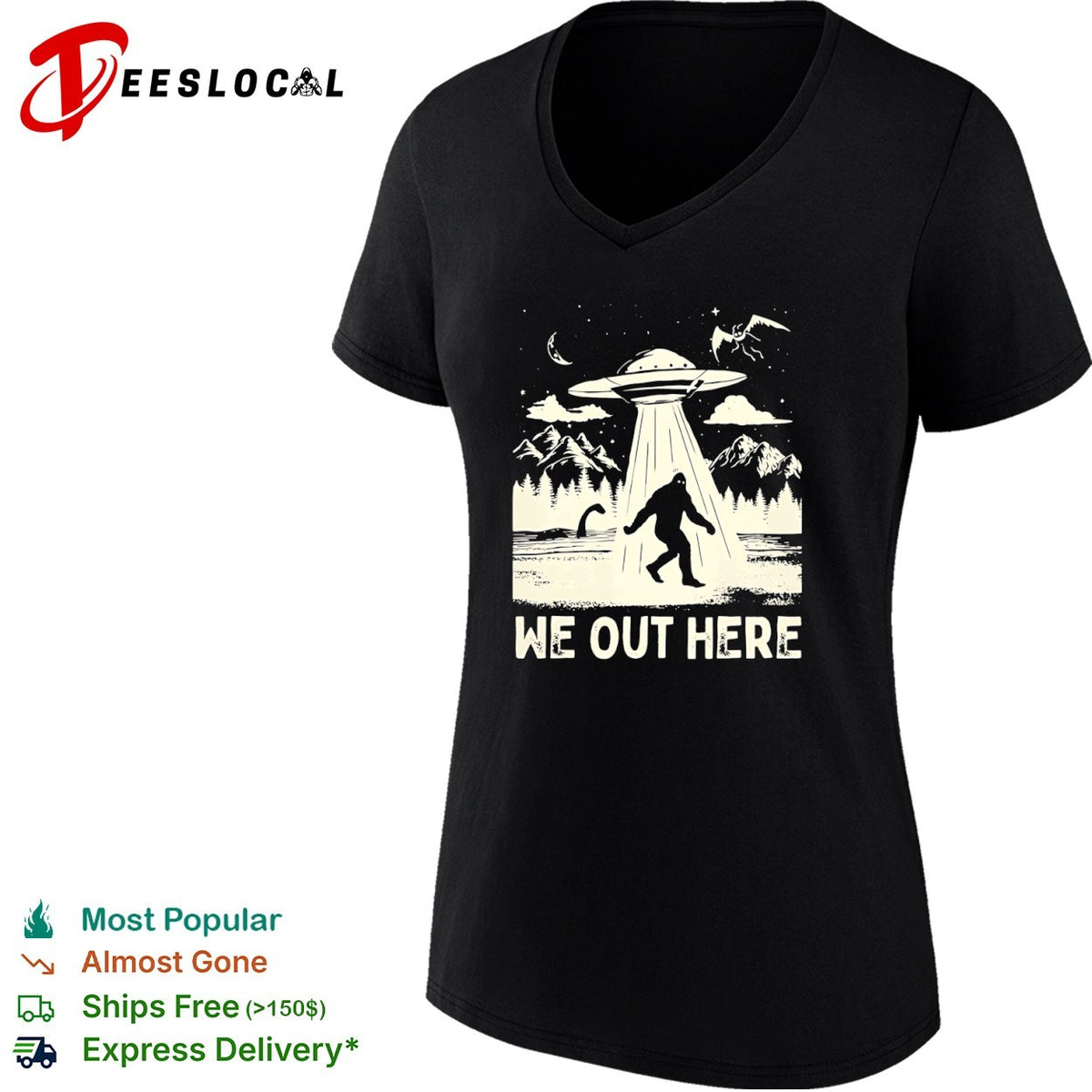 Bigfoot UFO we out here shirt