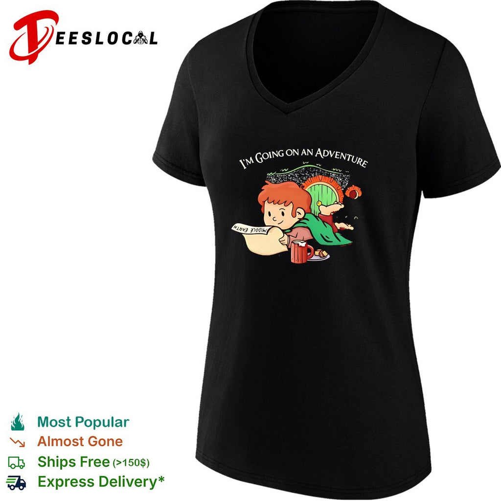 Bilbo Baggins I’m going on an adventure Middle Earth Hobbit cartoon shirt