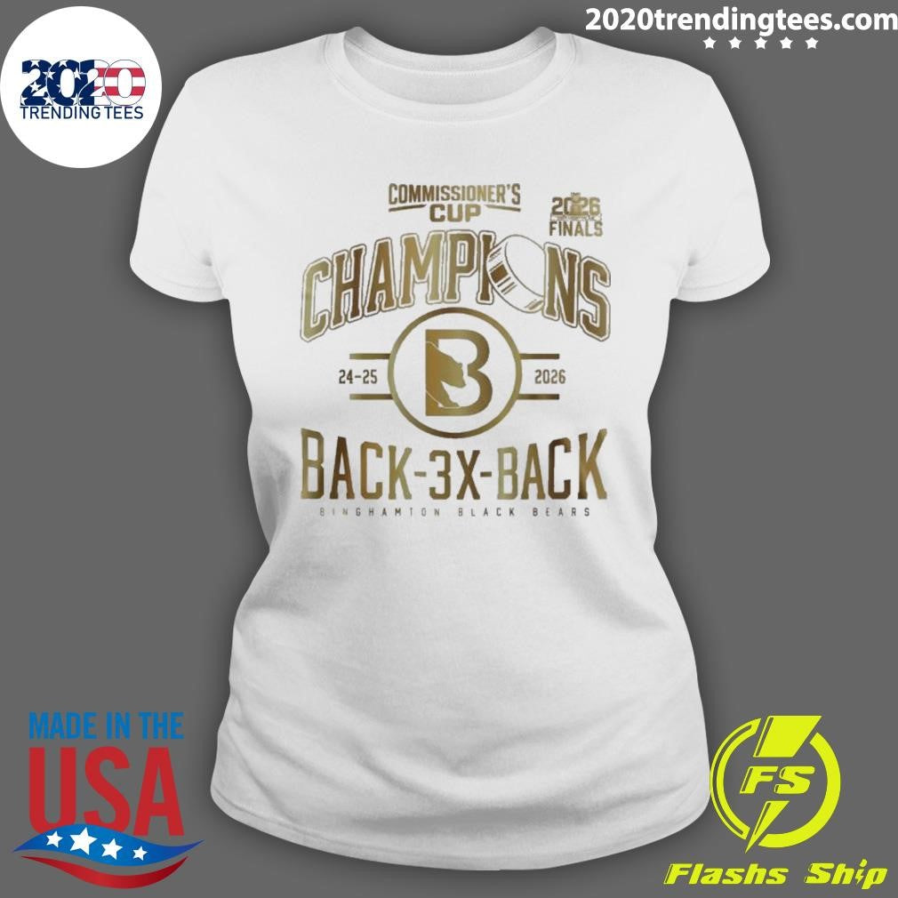 Binghamton Black Bears Commissioner’s Cup Champions Back3Back Shirt