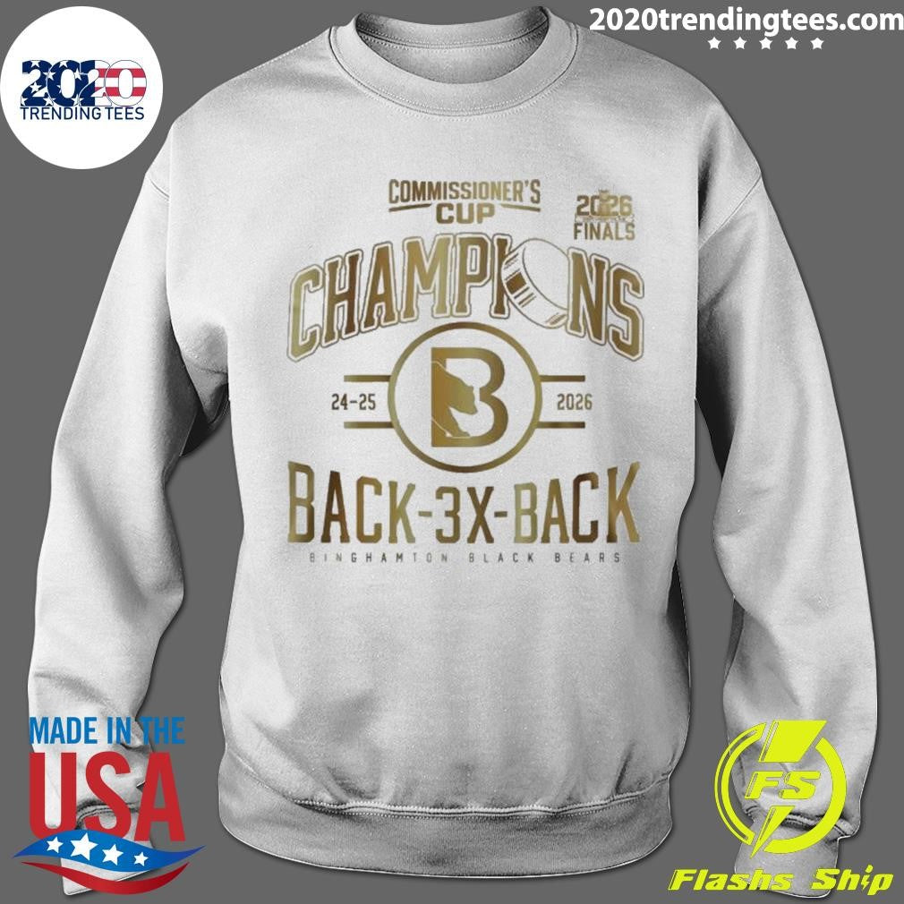 Binghamton Black Bears Commissioner’s Cup Champions Back3Back Shirt