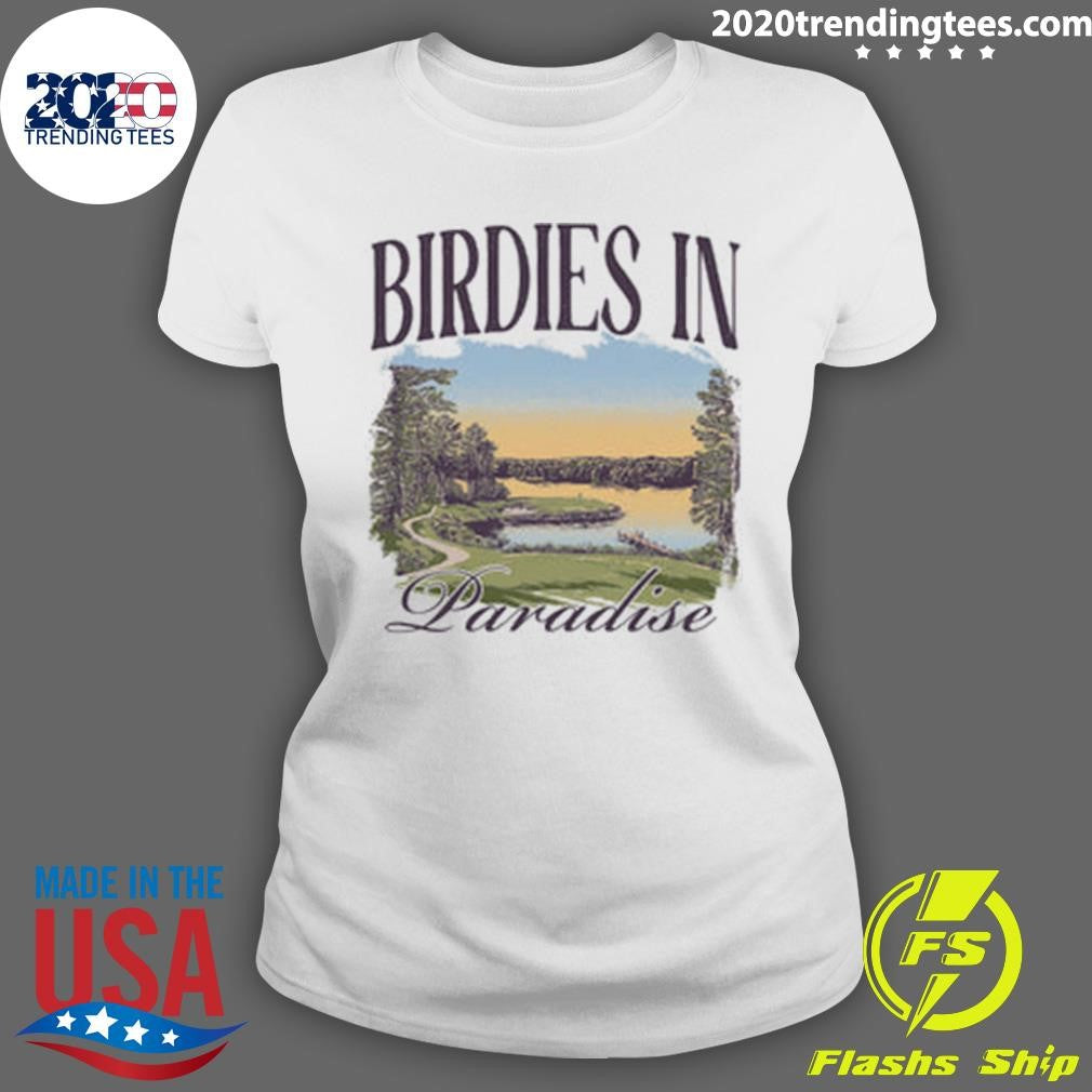 Birdies In Paradise Lake Pocket Tee Shirt