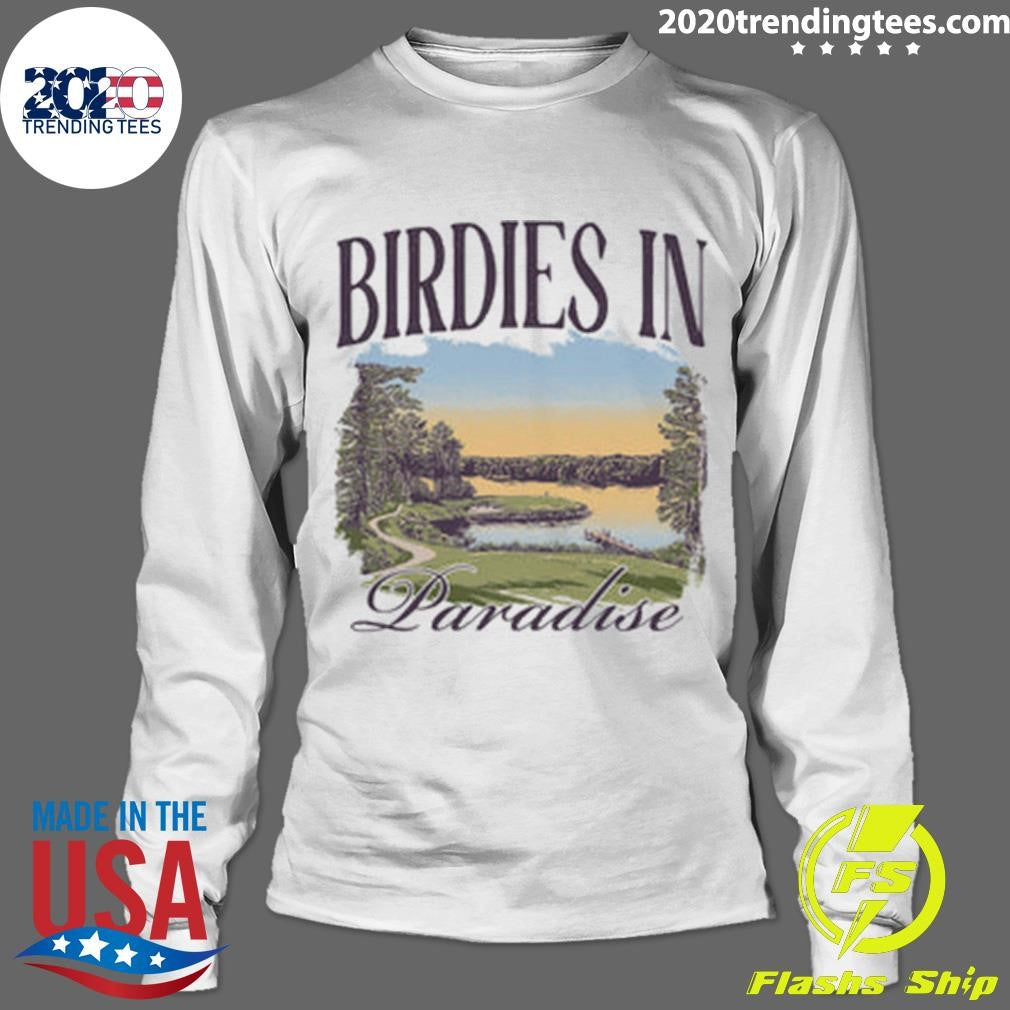 Birdies In Paradise Lake Pocket Tee Shirt