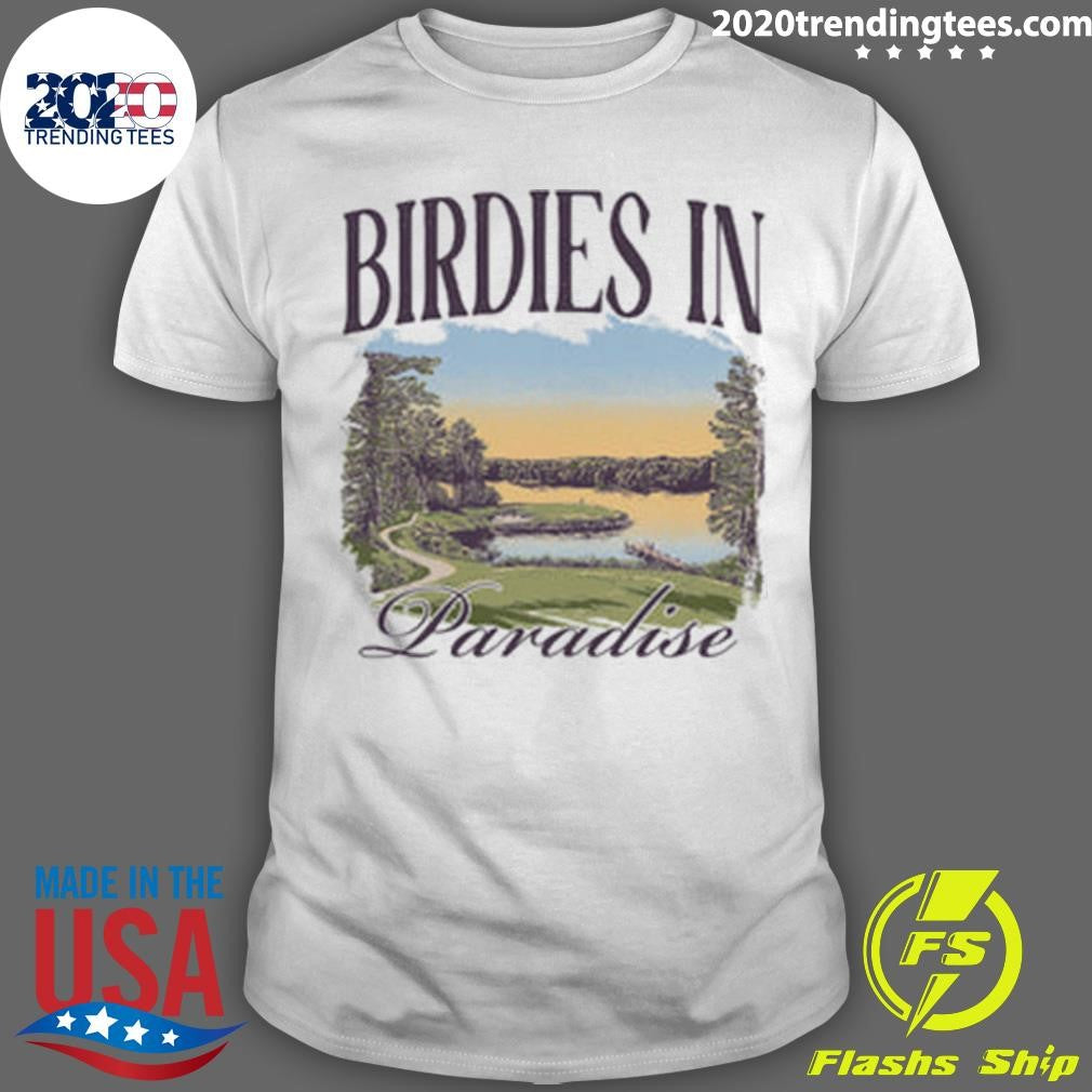 Birdies In Paradise Lake Pocket Tee Shirt