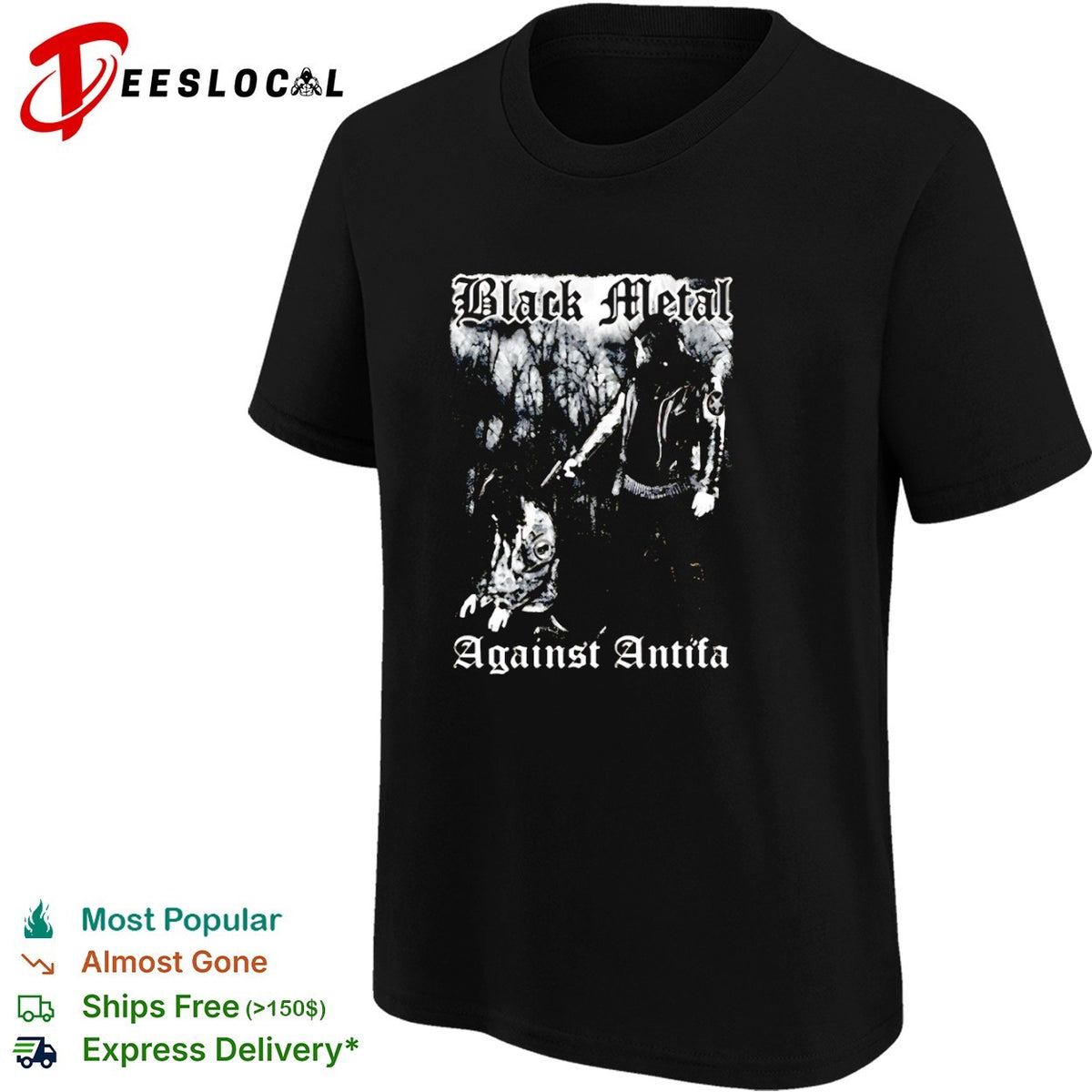 Black Metal Against Antifa music band shirt
