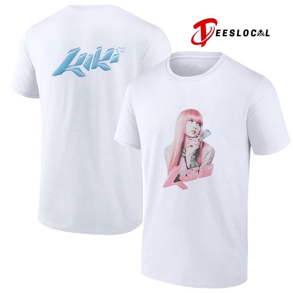 Black Pink Lisa Kiki portrait graphic shirt