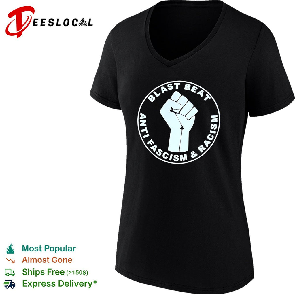 Blast Beat Anti Fascism and Racism Fist Symbol Equality Music Protest Rock shirt