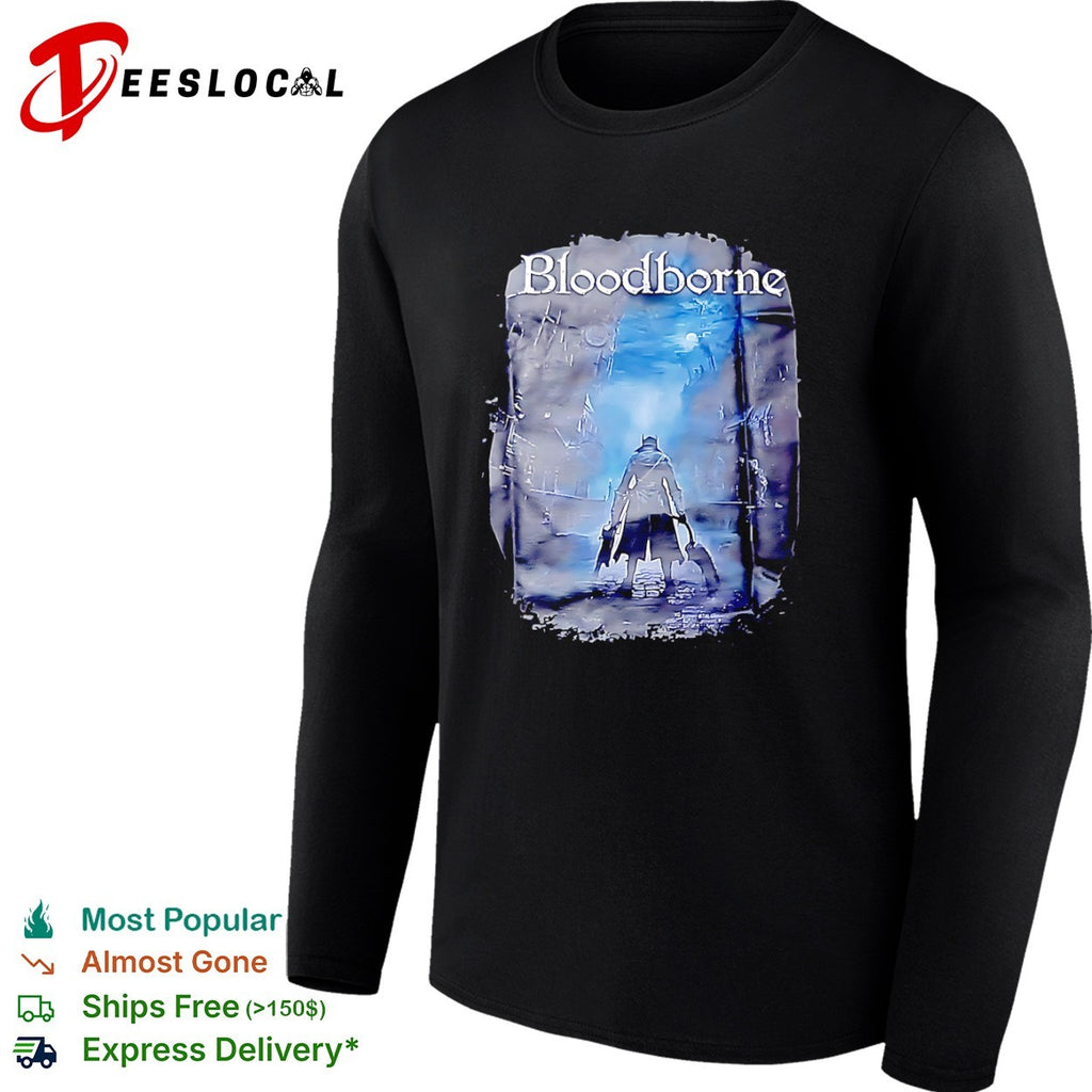 Bloodborne Hunter With Saw Cleaver Video Game Dark Fantasy Action RPG Horror shirt