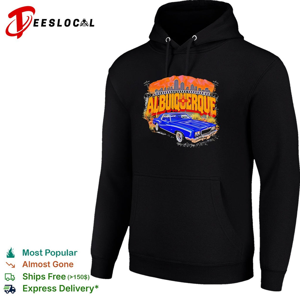 Blue Chevrolet Monte Carlo Lowrider albuiquerque retro shirt