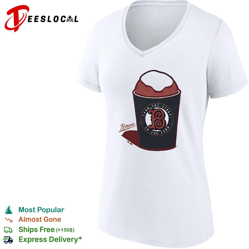Bmore Baltimore Snowball Drink with Decorative B Logo Baltimore Baseball shirt