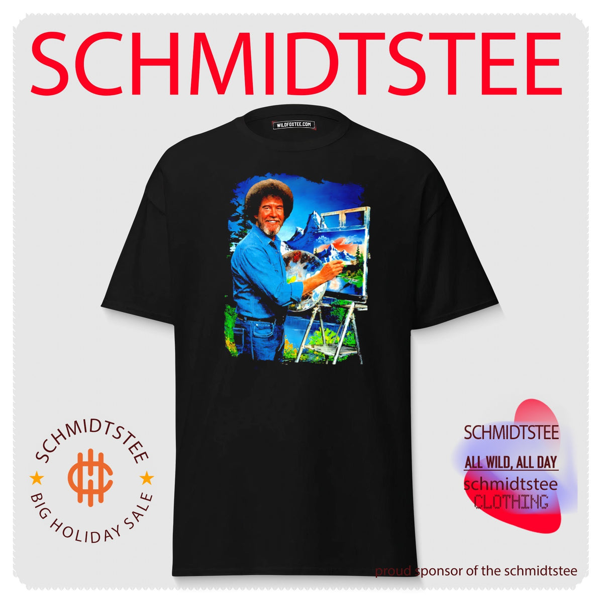 Bob Ross painting landscape painter artist shirt
